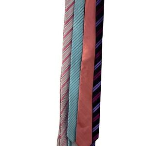 Elegant Pink and Blue Silk Ties Collection